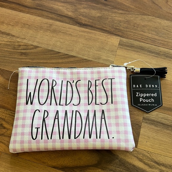 NWT Rae Dunn GRANDMA Zippered Pouch - Picture 3 of 13